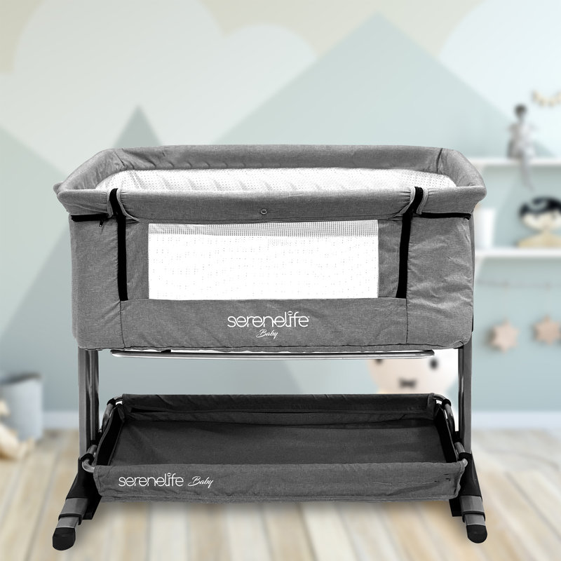 SereneLife 3 In 1 Bedside Crib